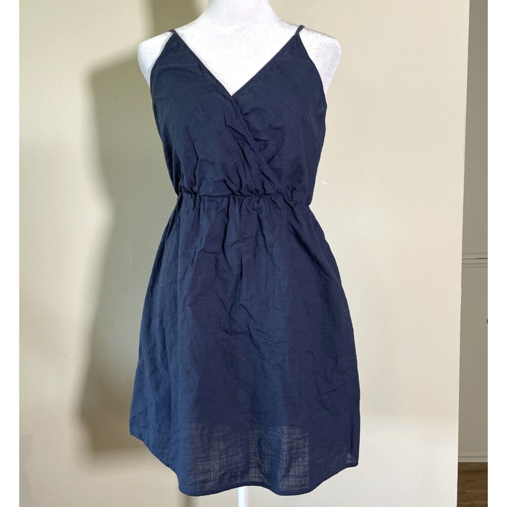 SHEIN Women’s Navy Blue Strap Mini Dress Size Médium 100% Cotton Casual